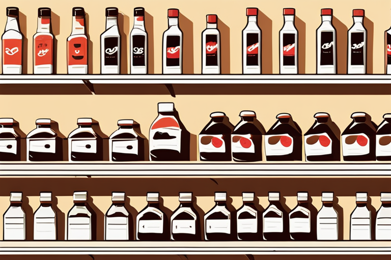 Illustration for: Can Expired Soy Sauce Make You Sick? – Soy sauce is a popular condiment used in many cuisines around the world. It adds flavor and depth to dishes, making it a staple in many kitchens. However, like 