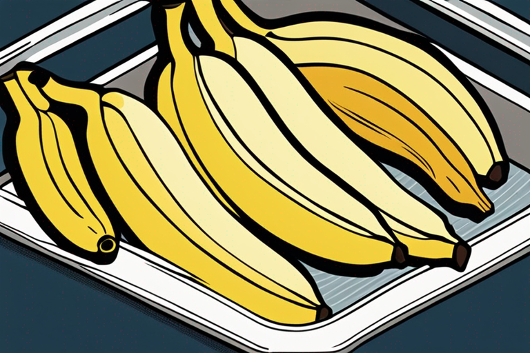 Illustration for: Freezing Bananas: A Guide to Extending Shelf Life – Bananas are a versatile and nutritious fruit enjoyed by many around the world. Whether you use them in smoothies, baking, or just as a quick snack, bananas are 