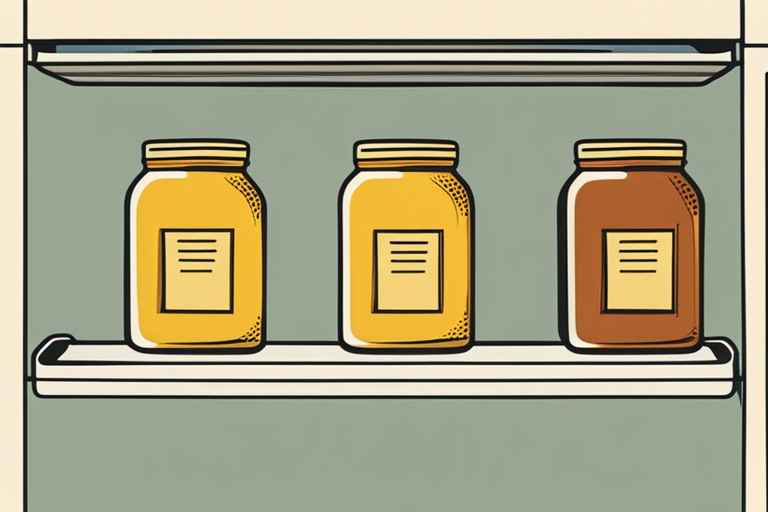 Illustration for: Does Mustard Expire in the Fridge? – Mustard is a popular condiment that adds flavor and zest to a wide range of dishes. Whether you prefer classic yellow mustard, spicy Dijon mustard, or whole gra