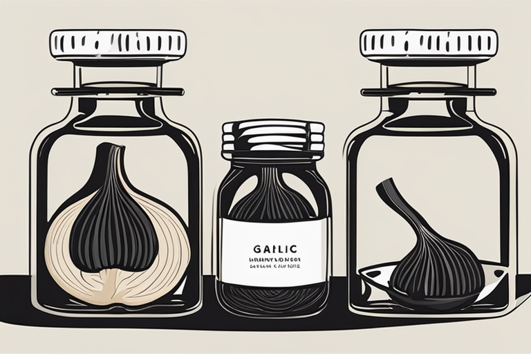 Illustration for: Preserving Black Garlic for Long-Term Storage – Black garlic is a unique and flavorful ingredient that has gained popularity in recent years for its rich umami taste and health benefits. Made from regular gar