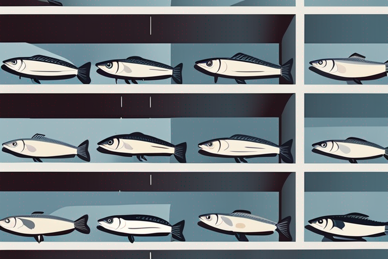 Illustration for: Proper Storage of Atlantic Herring to Prevent Spoilage – Atlantic herring is a popular and nutritious fish that is packed with omega-3 fatty acids and essential nutrients. Proper storage of Atlantic herring is crucial