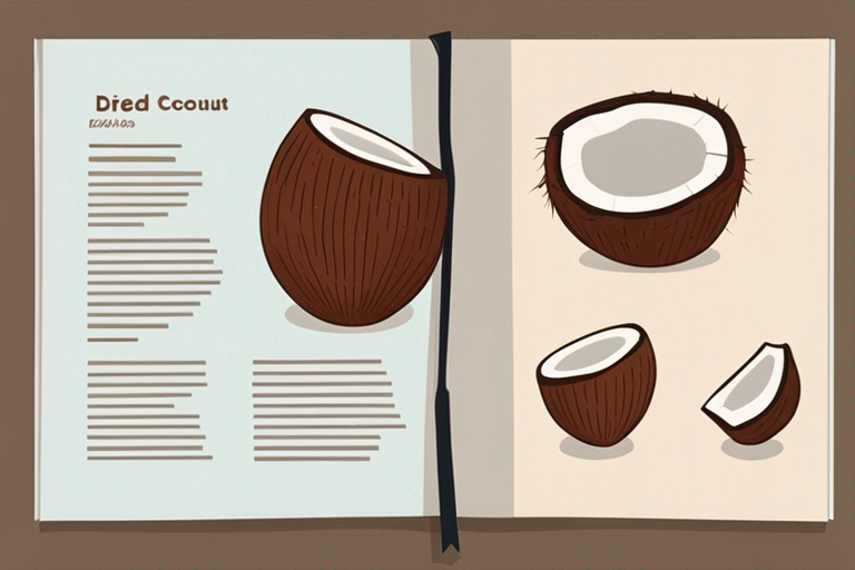 Illustration for: How Long Does Dried Coconut Last: A Comprehensive Guide – Dried coconut is a versatile and delicious ingredient used in various recipes, from desserts to savory dishes. However, like all food items, dried coconut has a