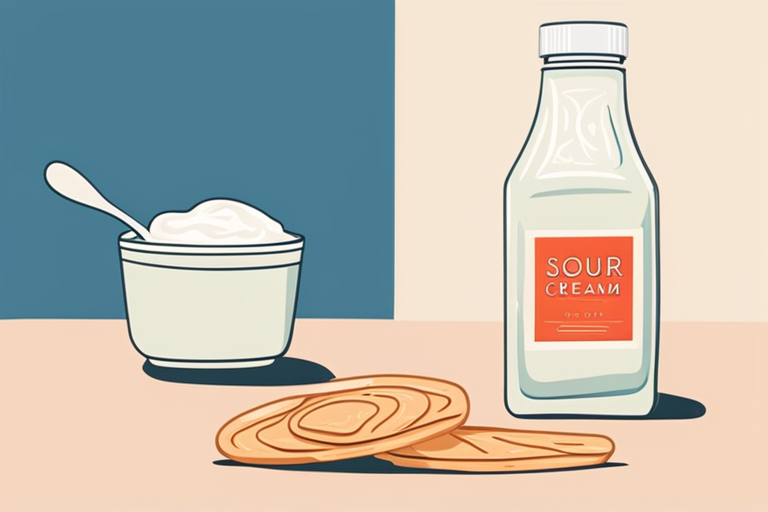 Illustration for: How Long Does Sour Cream Last After Opening? – Sour cream is a versatile and delicious dairy product that adds richness and tanginess to a variety of dishes. Whether you use it as a topping for baked potatoe