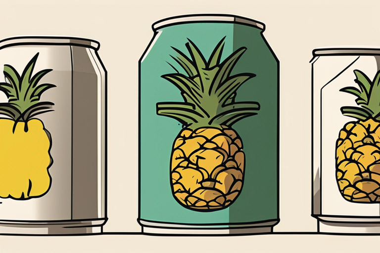 Illustration for: How Long is Canned Pineapple Juice Good For? – Canned pineapple juice is a popular pantry staple that can add a burst of tropical flavor to your recipes. But how long can you keep canned pineapple juice befo