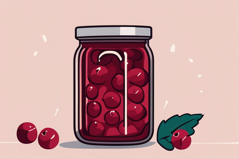 Illustration for: How Long Will Homemade Cranberry Sauce Last? – Cranberry sauce is a classic Thanksgiving staple that adds a burst of tangy sweetness to your holiday meal. Whether you enjoy it with turkey, spread it on sandw