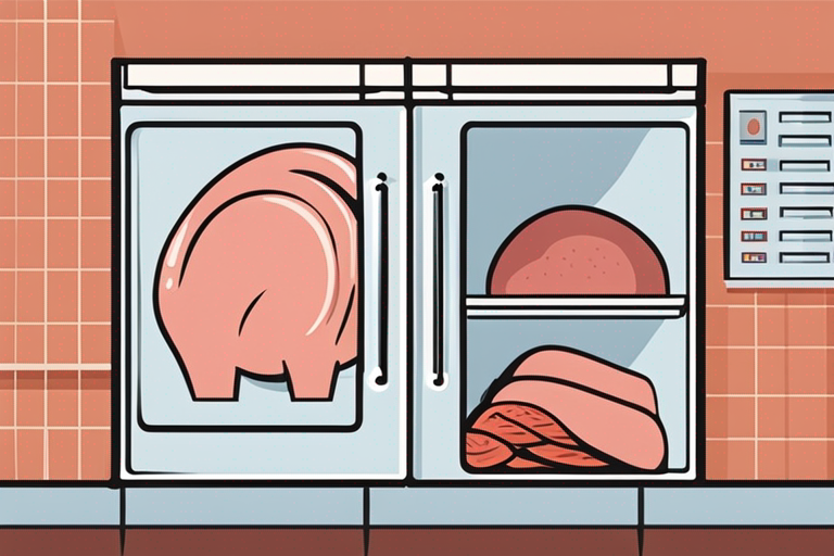 Illustration for: How Long Will Smoked Ham Keep in the Fridge – When it comes to smoked ham, it's essential to store it properly to maintain its quality and safety. Whether you have leftover smoked ham from a holiday feast o