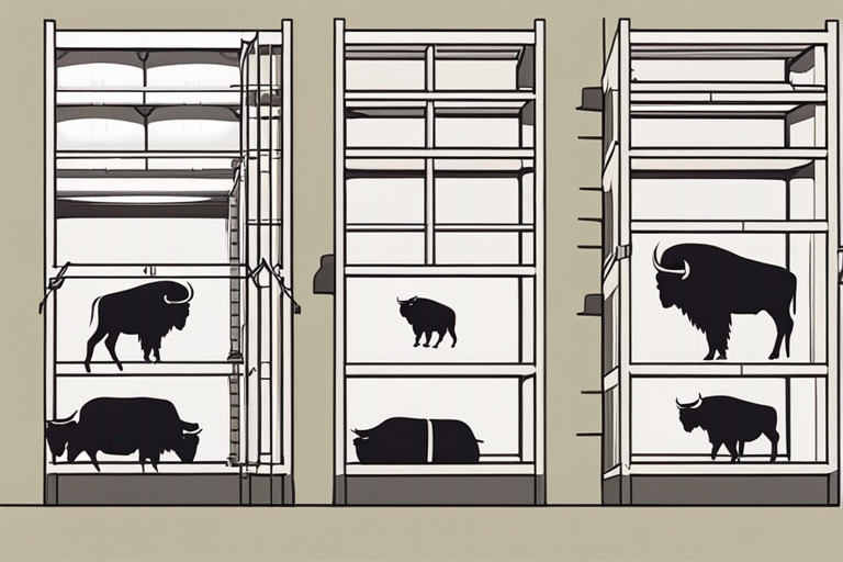 Illustration for: Safely Storing Bison to Prevent Spoilage – When it comes to storing bison meat, proper handling and storage are essential to prevent spoilage and ensure food safety. Bison meat is lean and nutritious, ma