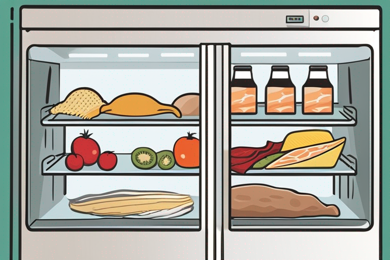 Illustration for: The Ultimate Refrigerated Food List: Keeping Your Food Safe and Fresh – In today's fast-paced world, refrigeration plays a crucial role in keeping our food safe and fresh for consumption. Properly storing food in the refrigerator no