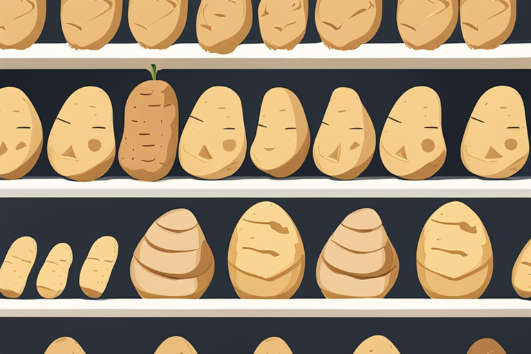 Illustration for: The Shelf Life of Potatoes: Tips for Storage and Safety – Potatoes are a versatile and nutritious staple in many households, but to enjoy their full benefits, it's essential to understand how to store them properly. In