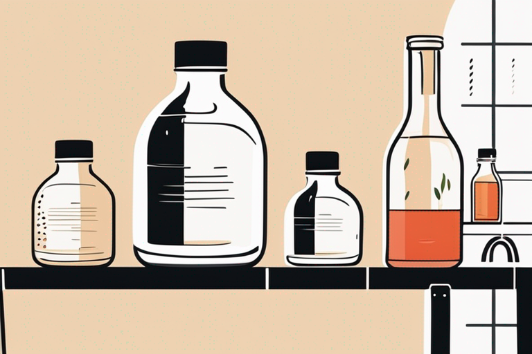 Illustration for: The Ultimate Guide to Shelf Life of Rice Vinegar – Rice vinegar is a staple ingredient in many Asian cuisines, known for its subtle sweetness and tangy flavor. It is commonly used in salad dressings, marinades, 