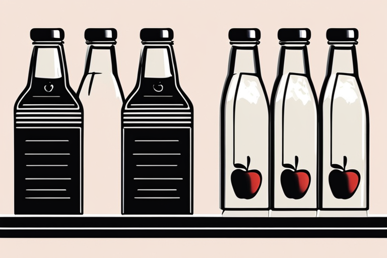 Illustration for: The Best Way to Store Apple Juice Refrigerated Opened – When you open a bottle of apple juice, it's important to store it properly to maintain its freshness and quality. Proper storage not only helps preserve the fla