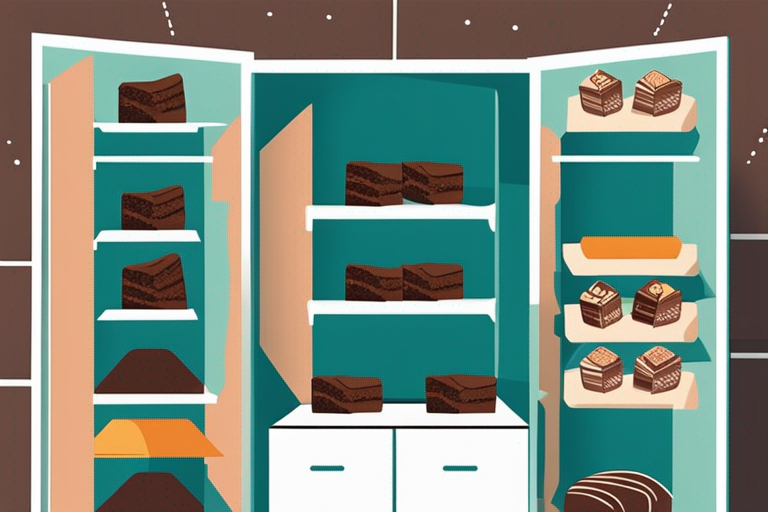 Illustration for: The Best Way to Store Brownies for Maximum Freshness – Who doesn't love a delicious, fudgy brownie? Whether you bake them from scratch or buy them from a bakery, brownies are a beloved treat that can bring joy to an