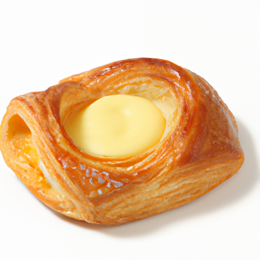 Fresh Danish Pastry Filled with Cream Custard or Cheese