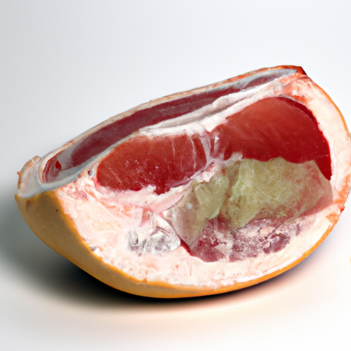 Spoiled Fresh Grapefruit Cut