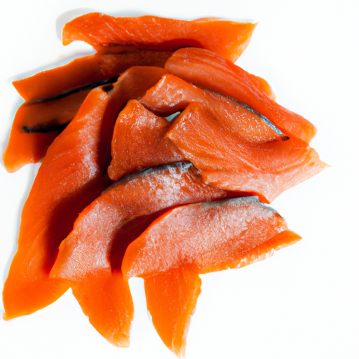 Fresh Smoked Salmon Sliced at Grocery Fish Counter