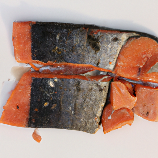 Spoiled Smoked Salmon Sliced at Grocery Fish Counter