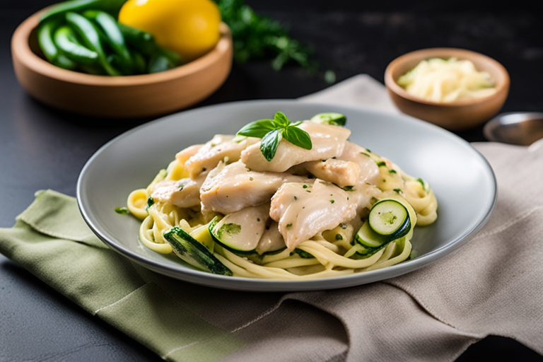Keto Chicken Alfredo with Zoodles