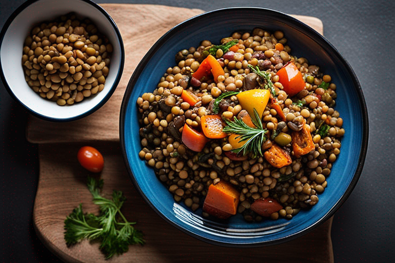 Lentil Salad with Roasted Vegetables