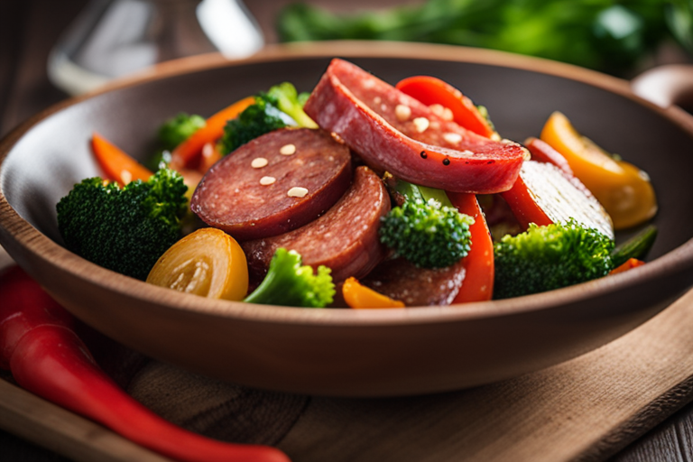 Salami and Vegetable Stir-Fry