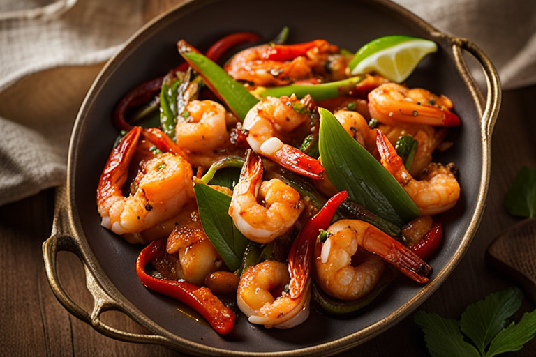 Spicy Pepper Shrimp Stir-Fry